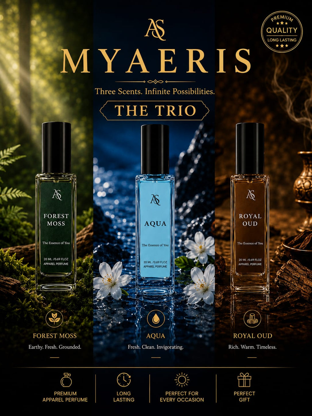 CUSTOMISED OF 3 * 20ML - THE TRIO PACK