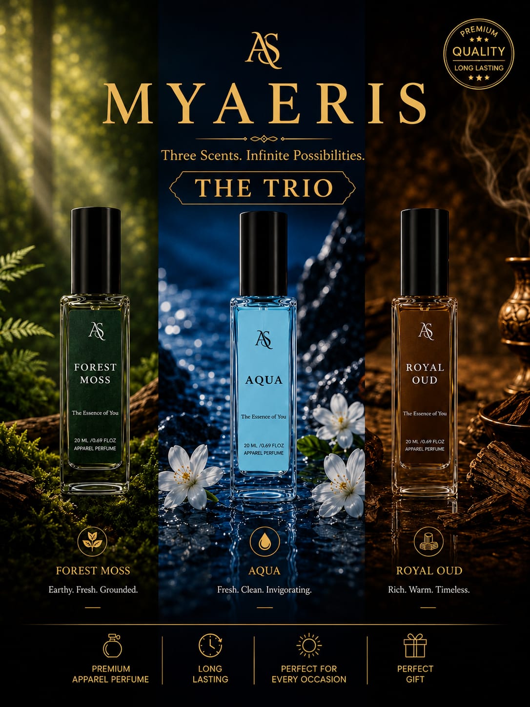 CUSTOMISED OF 3 * 20ML - THE TRIO PACK
