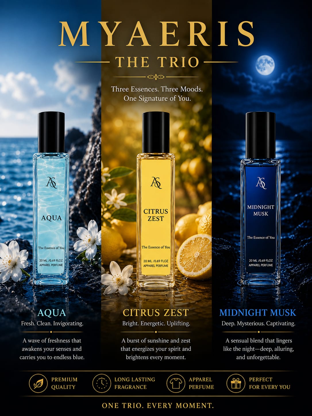 CUSTOMISED OF 3 * 20ML - THE TRIO PACK