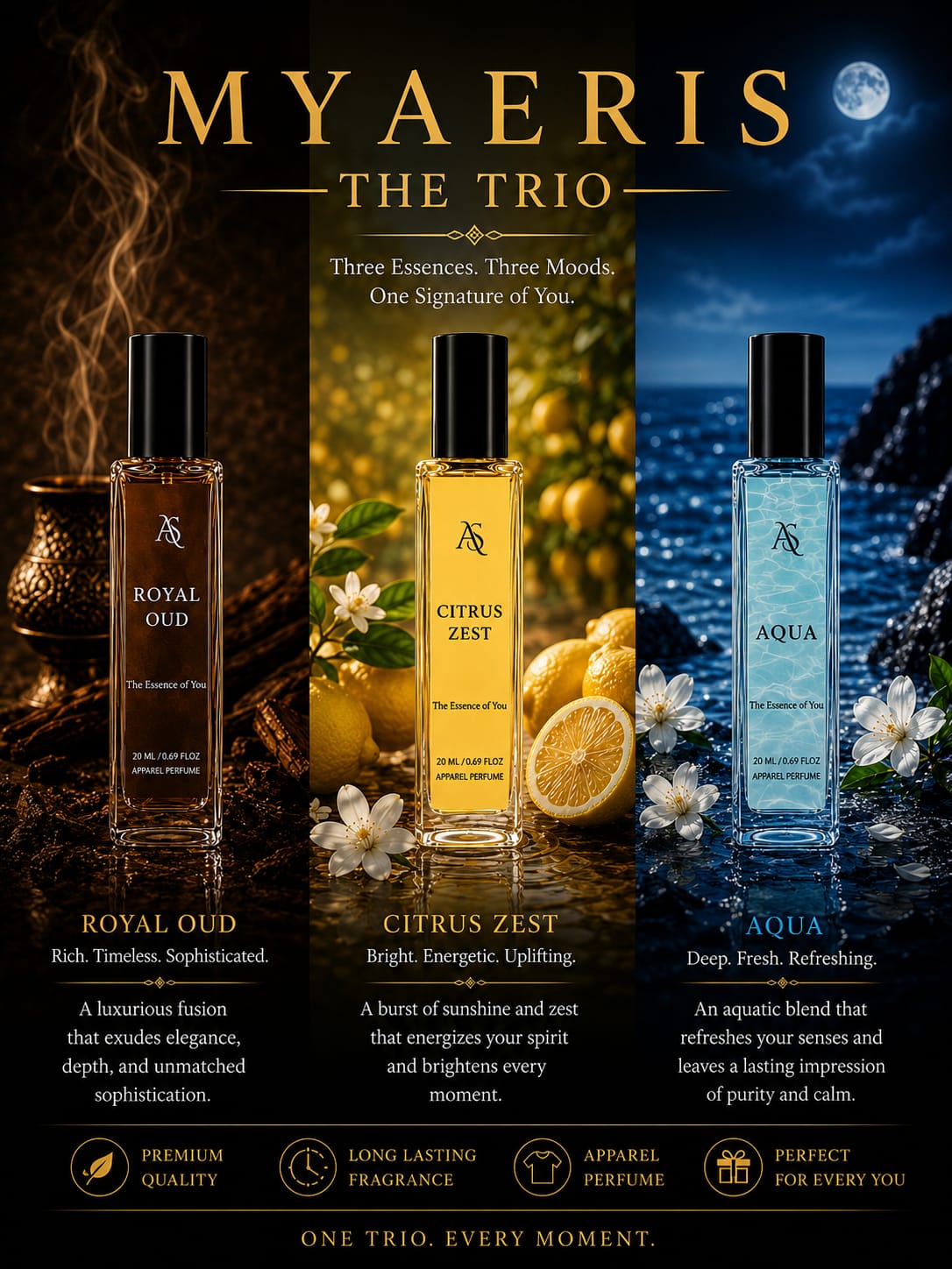 CUSTOMISED OF 3 * 20ML - THE TRIO PACK