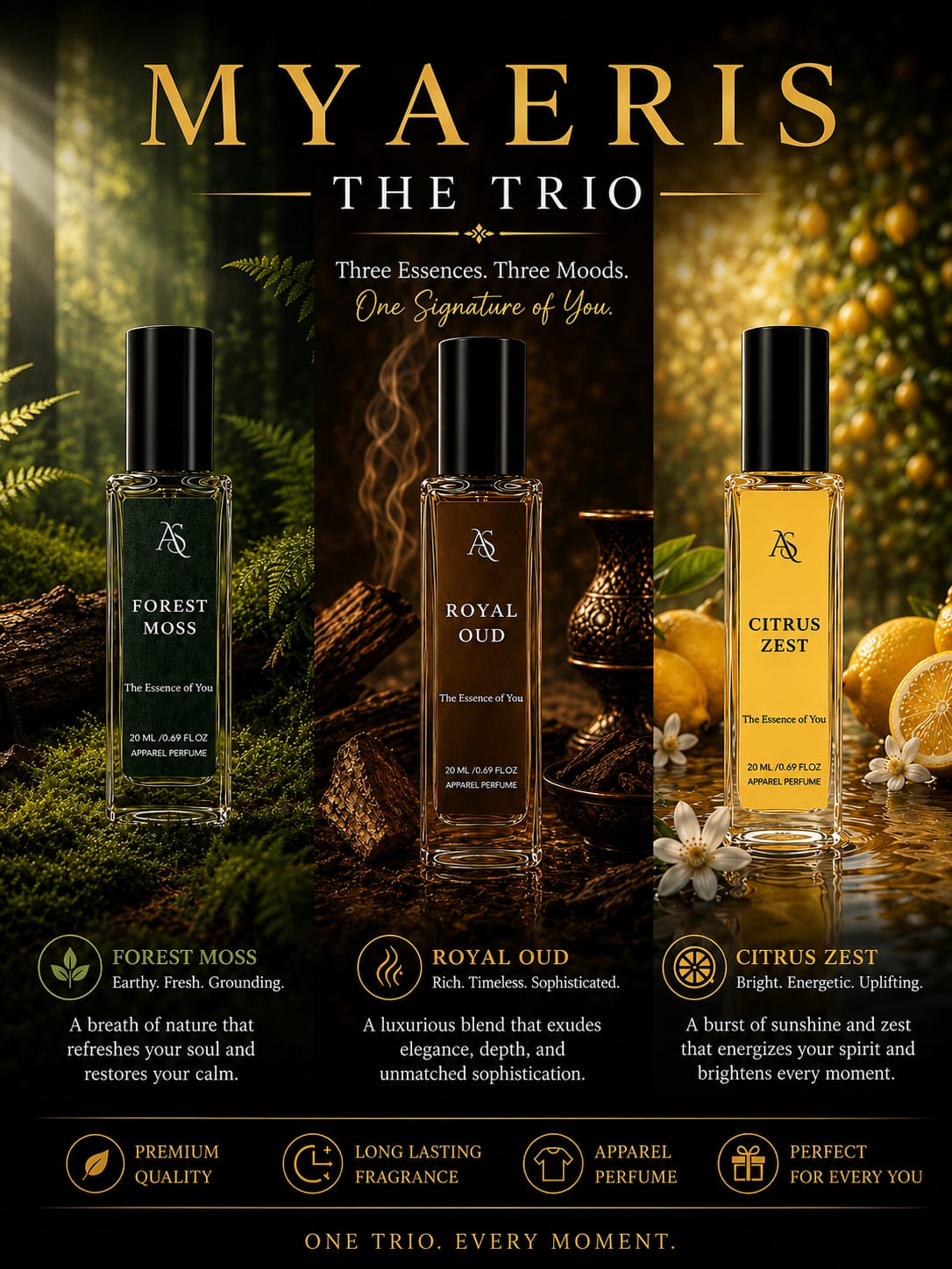 CUSTOMISED OF 3 * 20ML - THE TRIO PACK